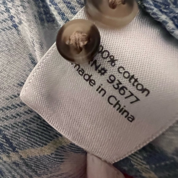 NWT womens Sissy Gypsy sequin butterfly cotton button front shirt Size Large - Picture 8 of 9